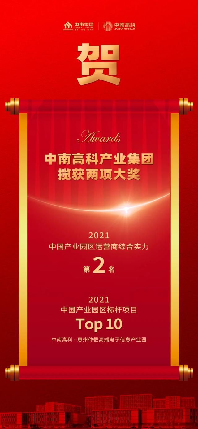 中南高科｜獲得產(chǎn)業(yè)園區(qū)運營商綜合實力第2名